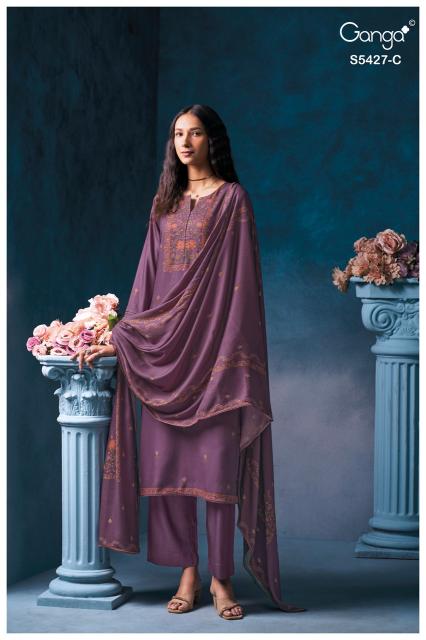 Ganga grelia 5427 wholesale dress material in chandni chowk